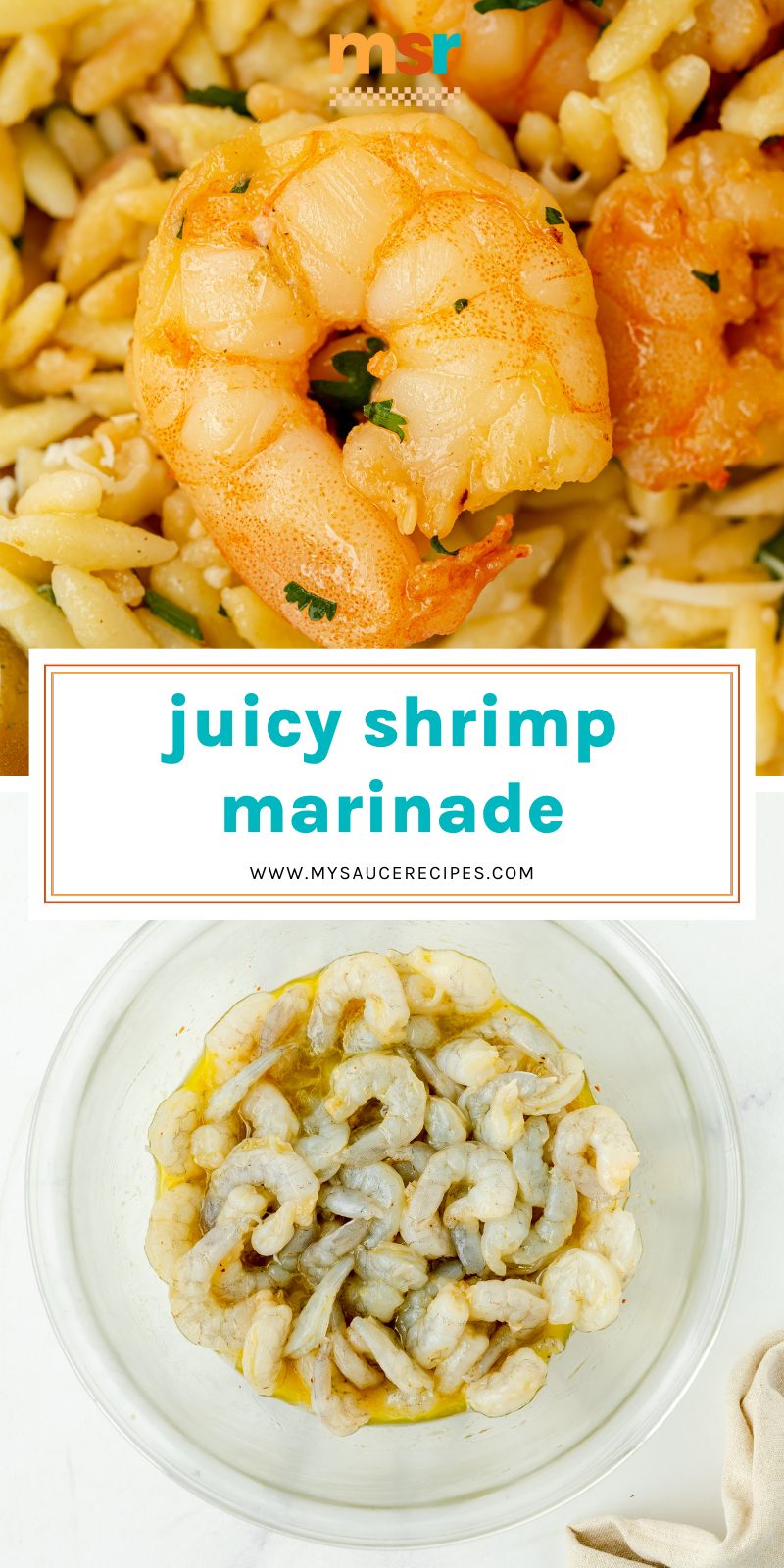 collage of shrimp marinade