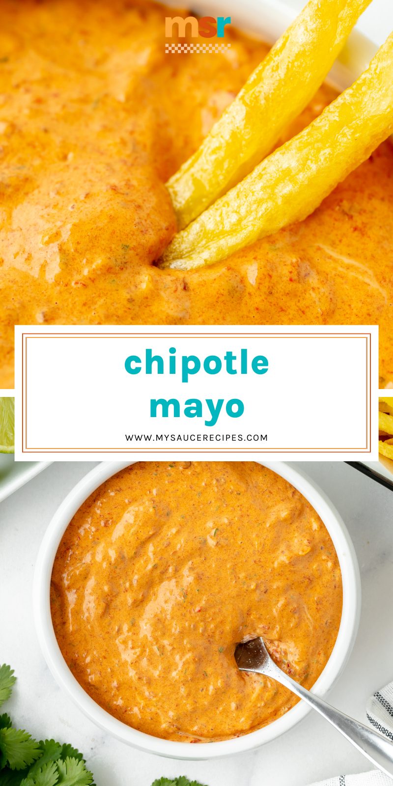 collage of chipotle mayo