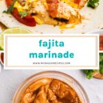 collage of fajita marinade