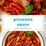 collage of pizzaiola sauce