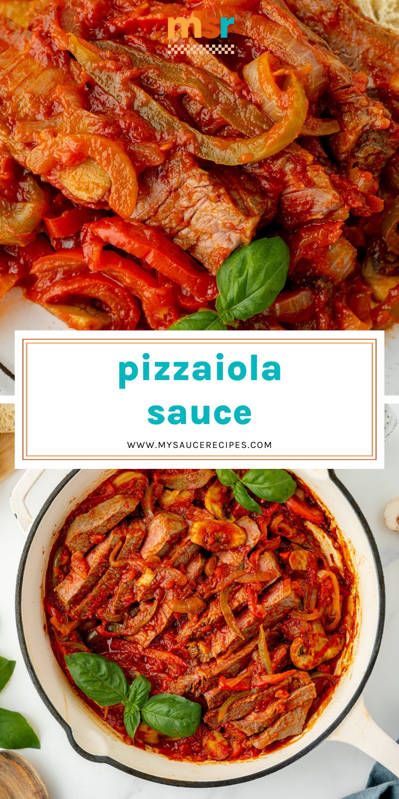 collage of pizzaiola sauce