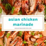 collage of asian chicken marinade