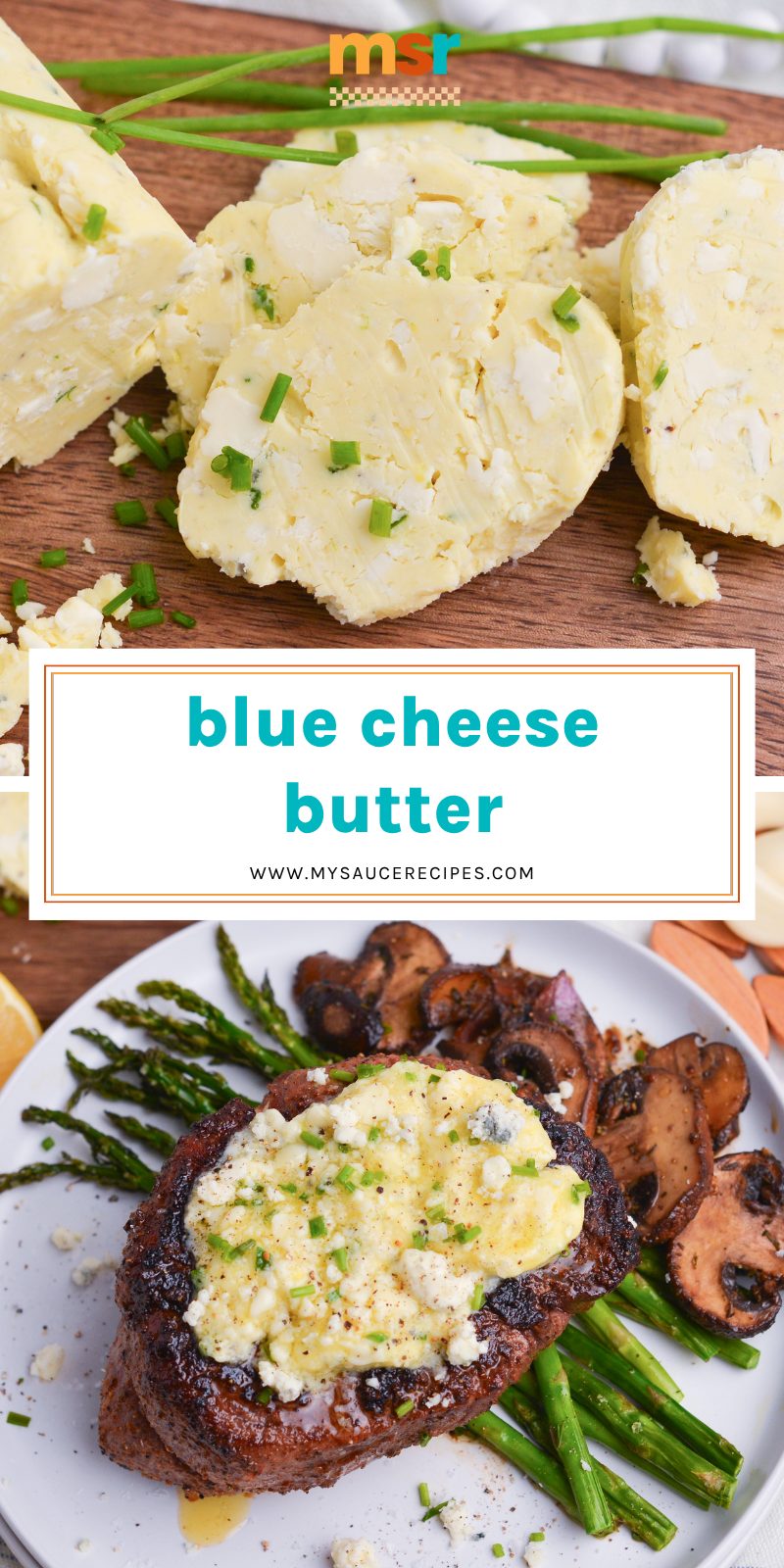 collage of blue cheese butter